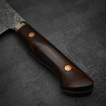 Shigeki Tanaka R2 damascus santoku 170mm - ironwood – Zahocho
