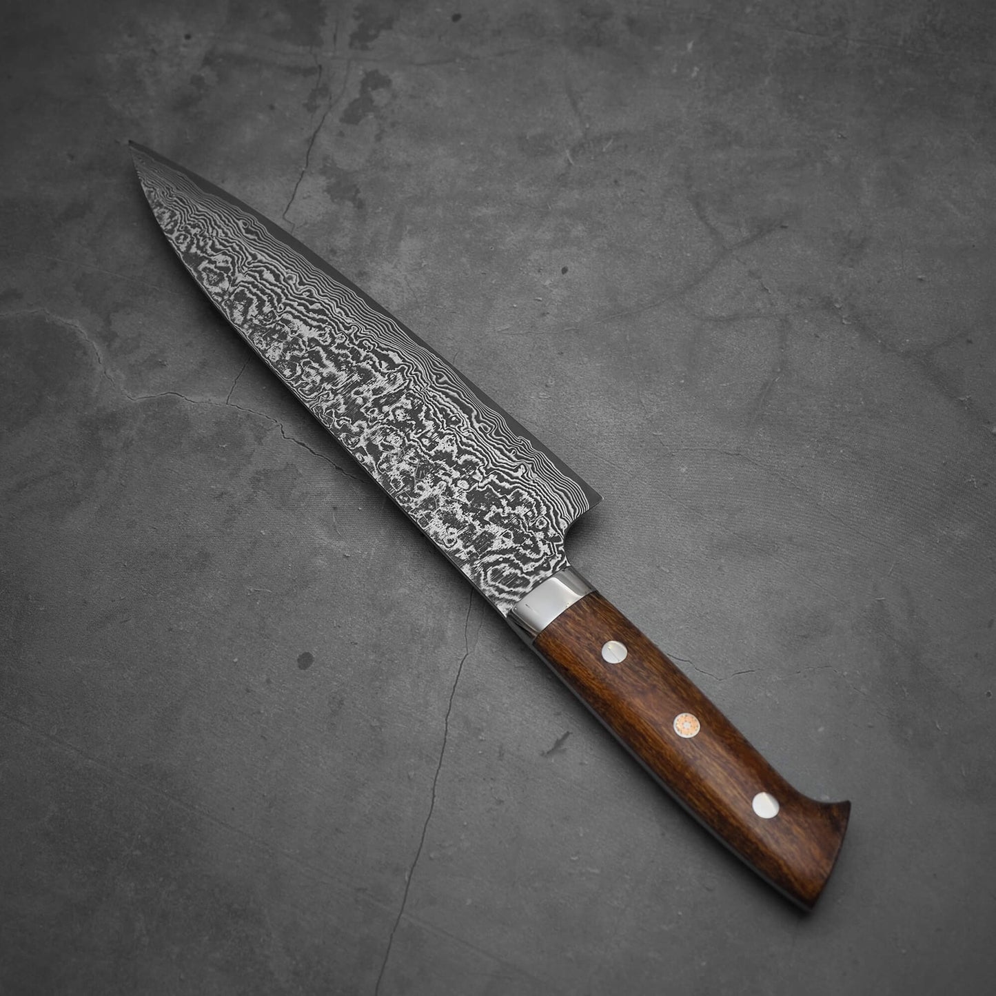 Takeshi Saji black damascus SG2 gyuto ironwood 210mm