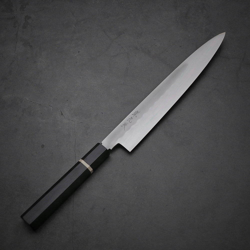 Yoshikazu Ikeda shirogami3 honyaki sujihiki 240mm Zahocho Knives Tokyo