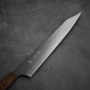 Top view of the blade of Yu Kurosaki HAP40 Gekko kiritsuke sujihiki 270mm