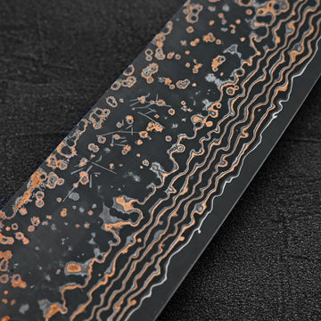 Takeshi Saji VG10 Gold damascus bunka 165mm – Zahocho Knives Tokyo