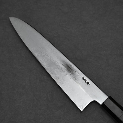 210mm Nakagawa SPG STRIX damascus gyuto knife left side view