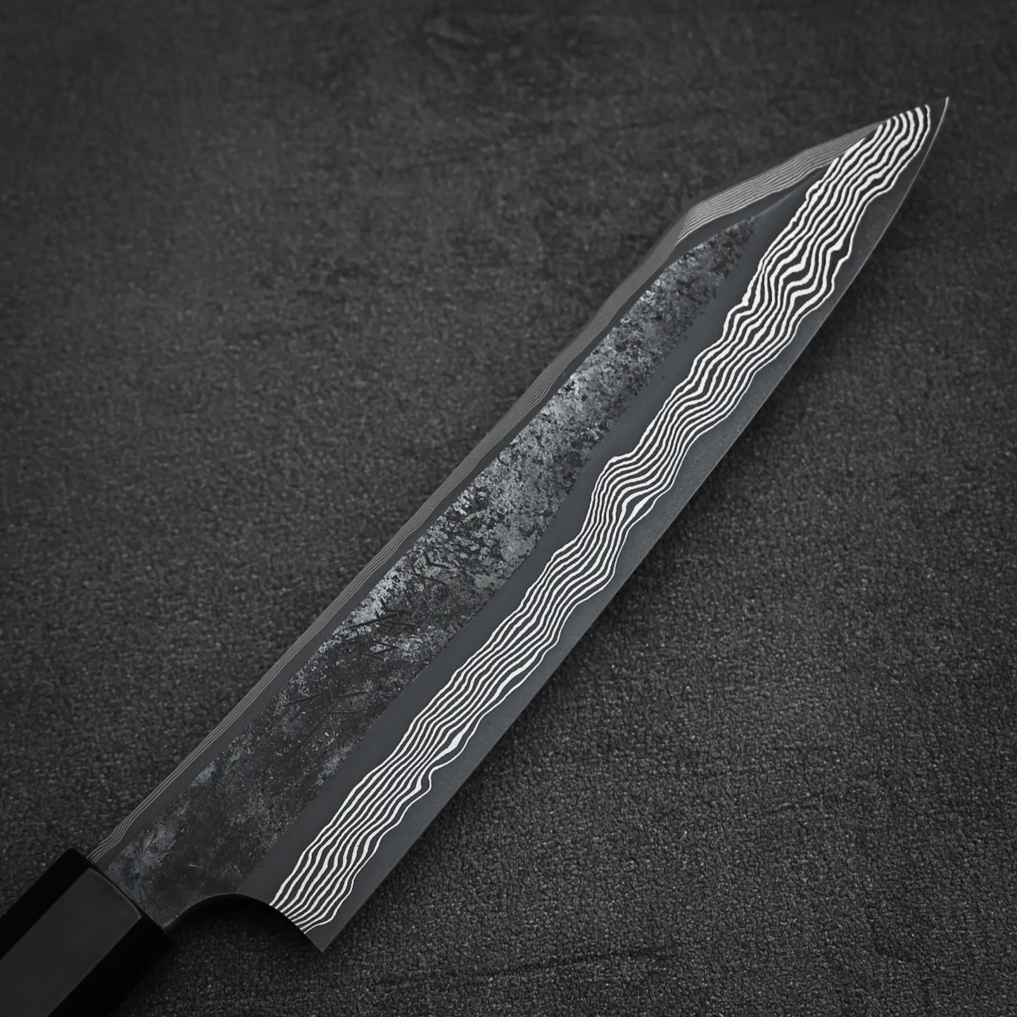 Nigara kurozome ginsan damascus kiritsuke petty knife 150mm