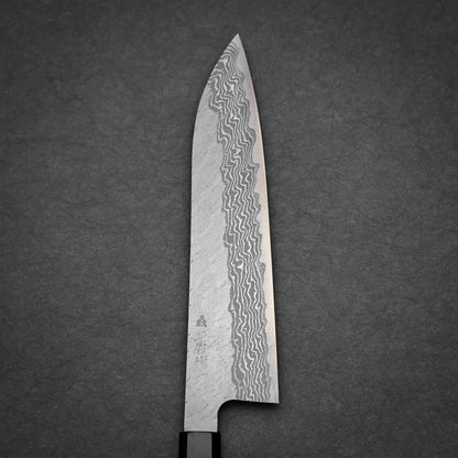 210mm Nigara tsuchime damacsus VG10 gyuto knife main side view