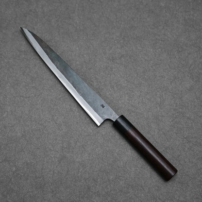 Complete blade form of the Ohishi with Hitachi aogami#1 steel showing the back side