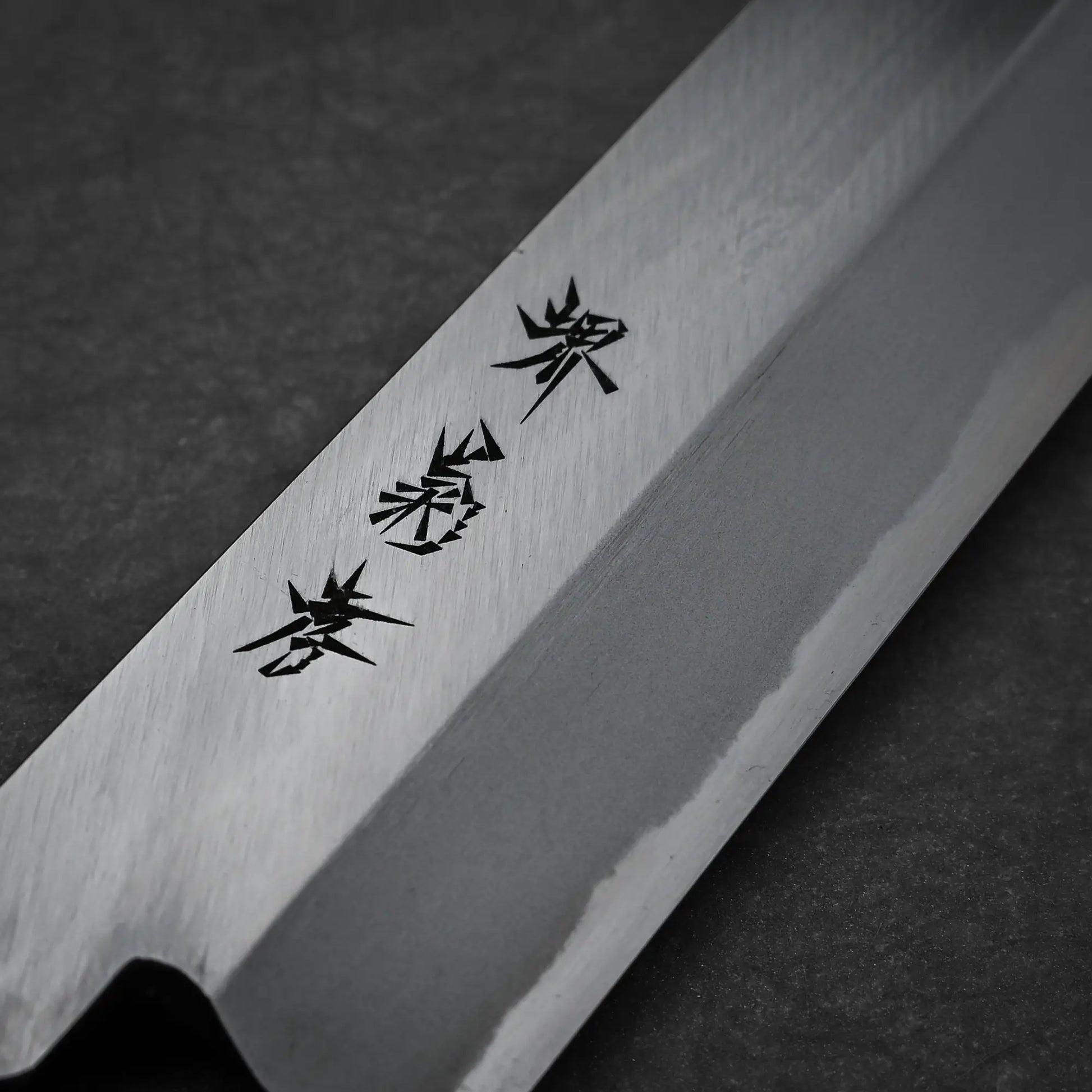 Close-up of 180mm Sakai Takayuki shirogami#3 kamagata usuba knife right side view