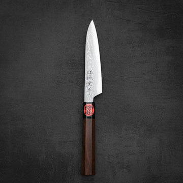 Shigeki Tanaka aogami#2 damascus petty knife – Zahocho Knives Tokyo