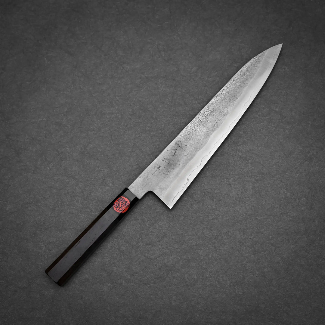 Shigeki Tanaka nashiji ginsan gyuto 240mm – Zahocho Knives Tokyo