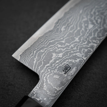 Shigeki Tanaka R2 damascus santoku 170mm – Zahocho Knives Tokyo