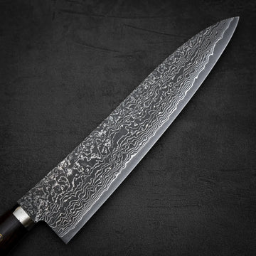 Shigeki Tanaka R2 damascus gyuto 240mm - ironwood – Zahocho Knives