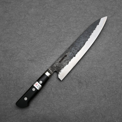 Teruyasu Fujiwara 240mm Denka gyuto knife showing full profile view