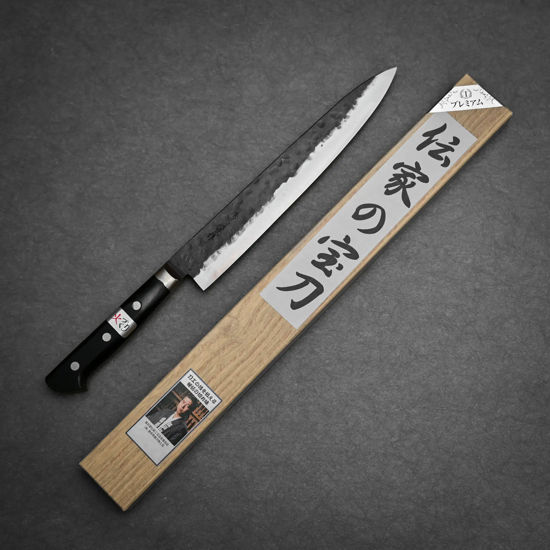 Teruyasu Fujiwara Denka sujihiki 240mm – Zahocho Knives Tokyo