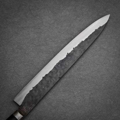 240mm Teruyasu Fujiwara Denka sujihiki knife left side view