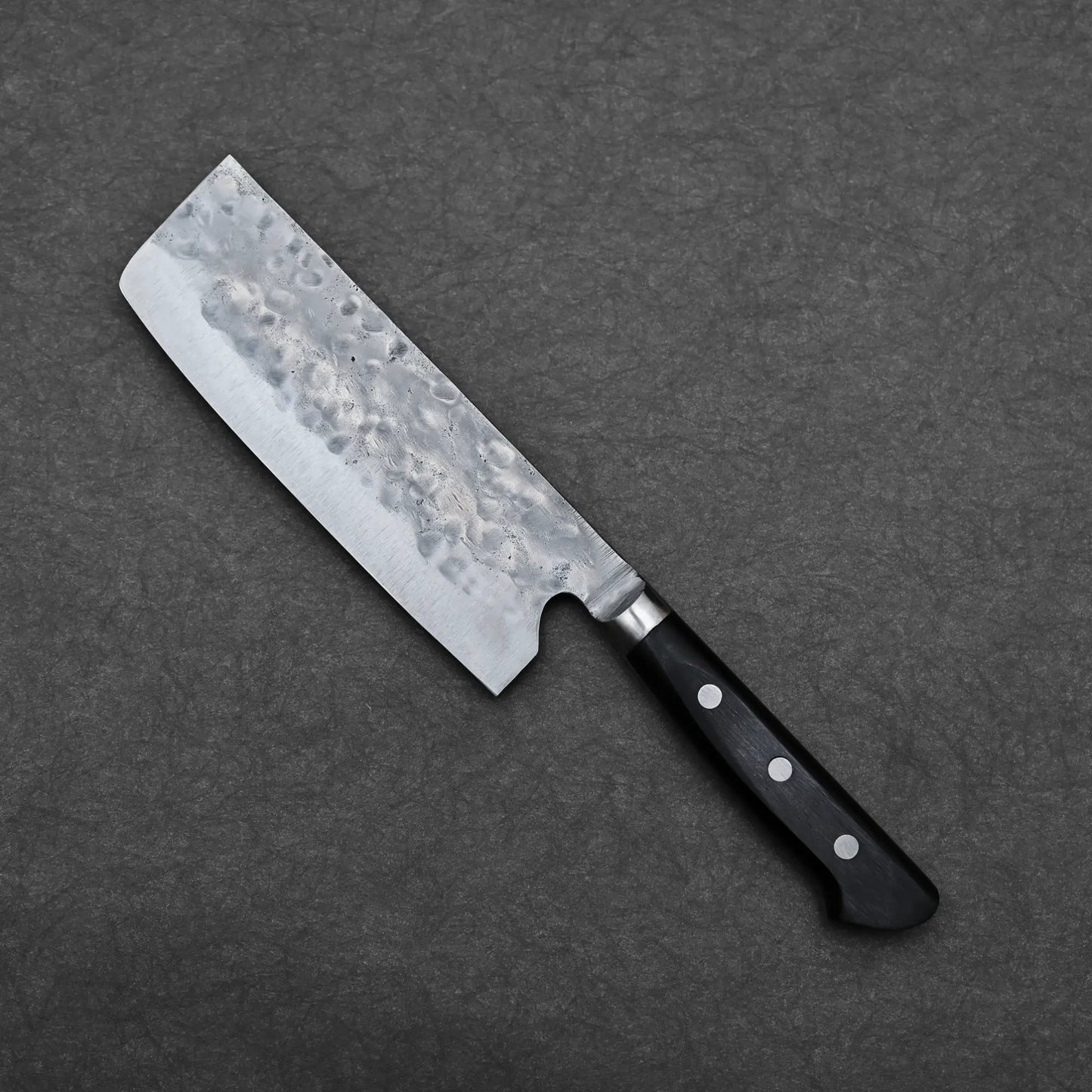 165mm Teruyasu Fujiwara knife Maboroshi shirogami#1 nakiri showing blade from handle to tip