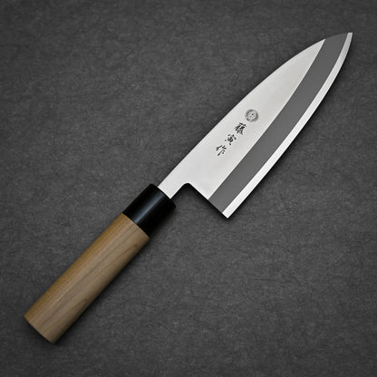 165mm Tojiro MV deba knife showing full profile view