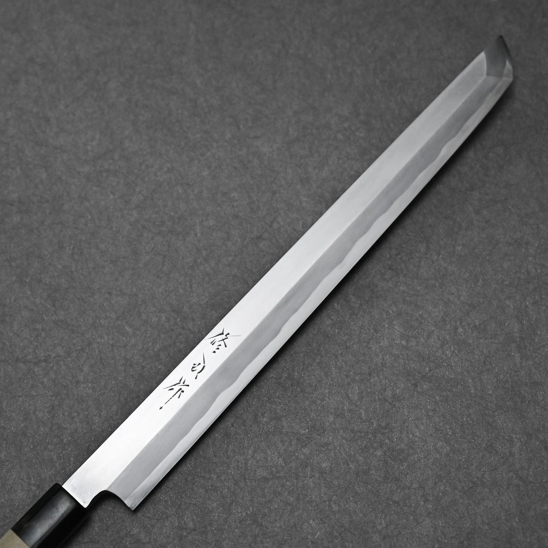 Toyama kasumi aogami#2 sakimaru yanagiba 330mm – Zahocho Knives Tokyo