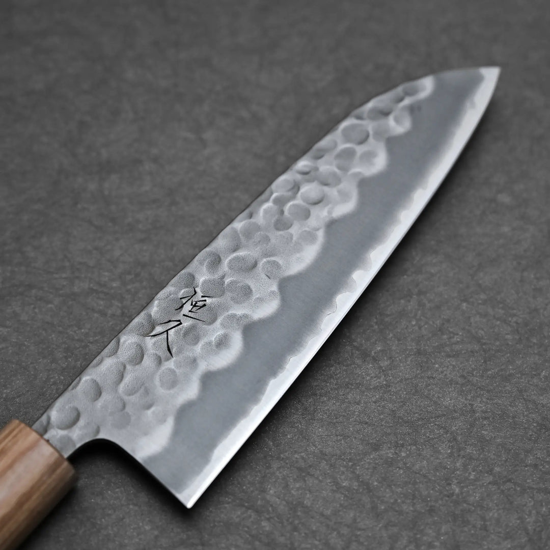 涙珠 Tsunehisa tsuchime shirogami#2 santoku 170mm – Zahocho Knives Tokyo