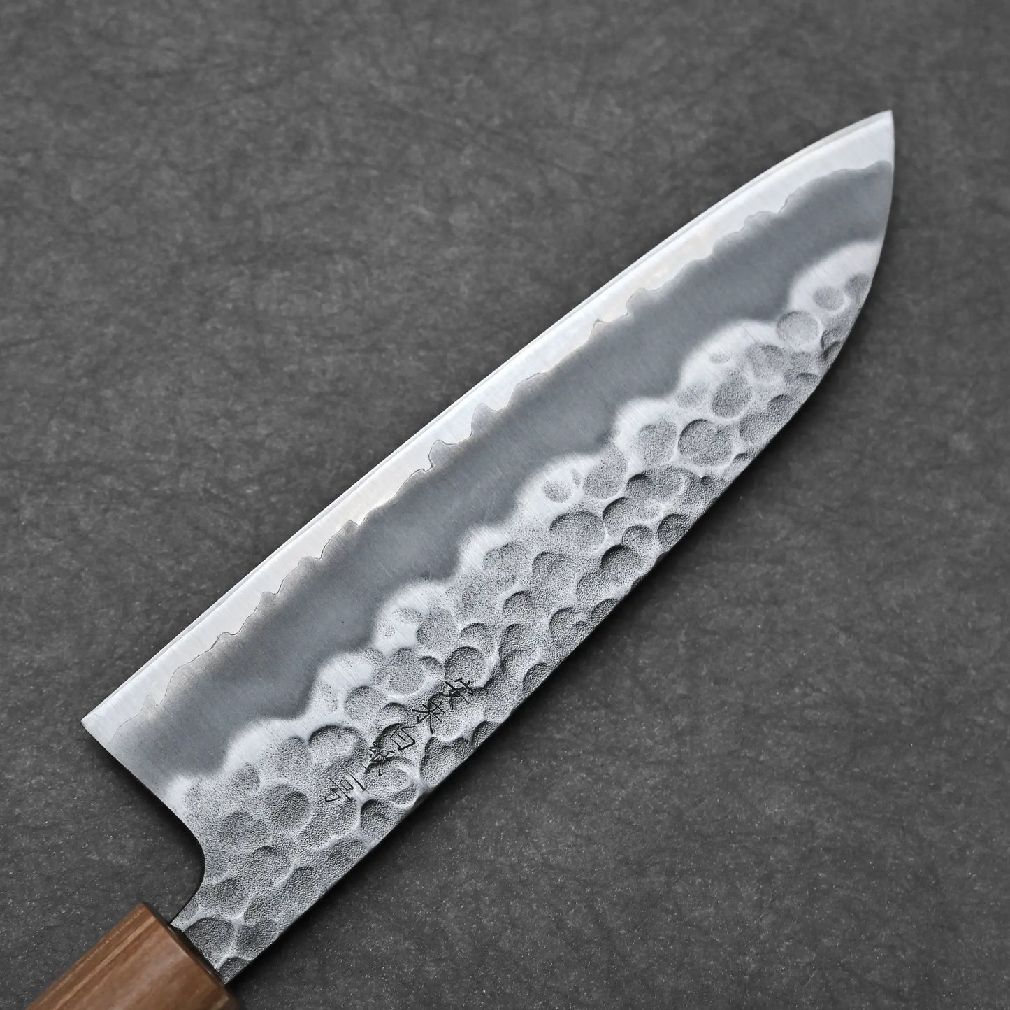 170mm Tsunehisa knife tsuchime shirogami#2 santoku left side view