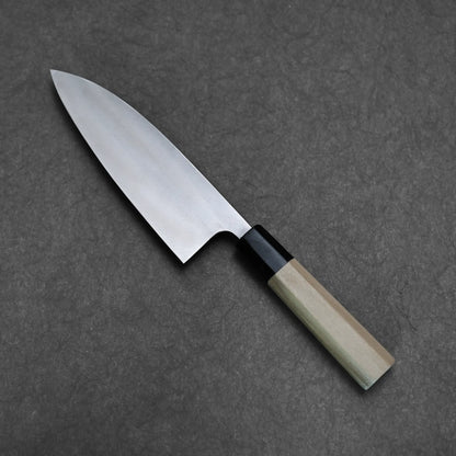 Tsunehisa knife ginsan 165mm deba showing blade from tip to handle