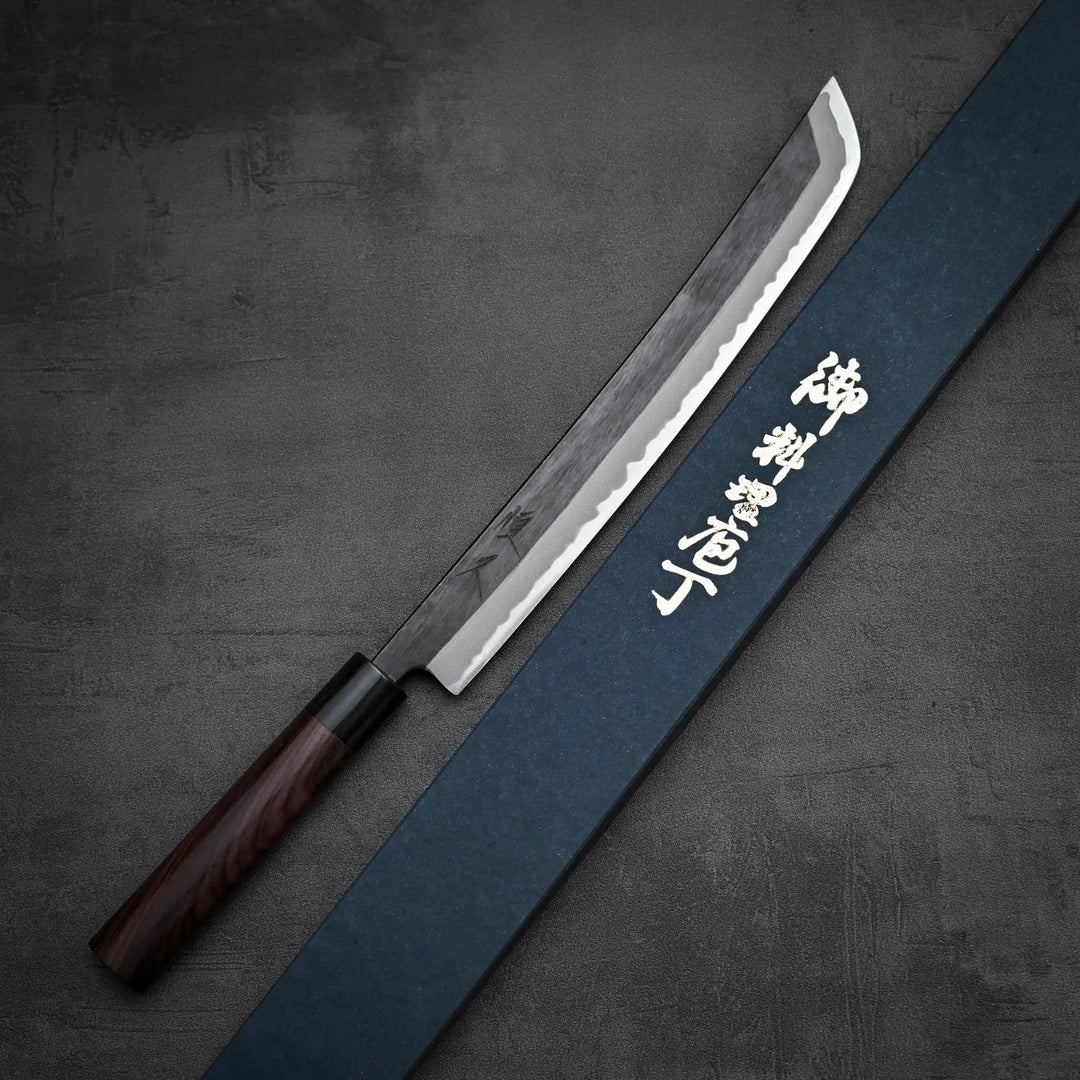 Tsunehisa kurouchi aogami#2 sakimaru sujihiki 270mm – Zahocho Tsunehisa kurouchi aogami#2 sakimaru sujihiki 270mm – Zahocho