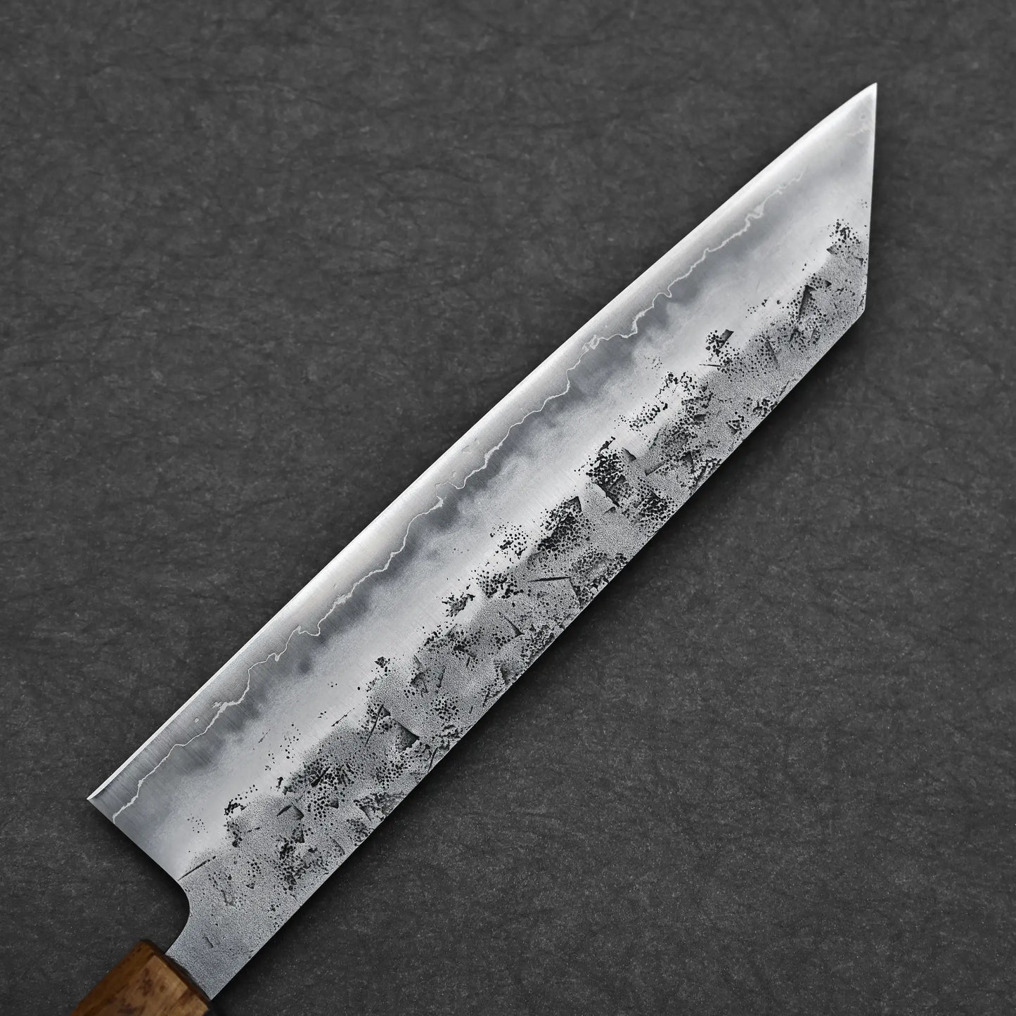 210mm Tsunehisa knife nashiji SLD kiritsuke gyuto left side view