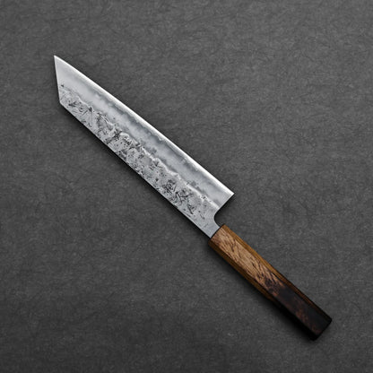 210mm Tsunehisa knife nashiji SLD kiritsuke gyuto exhibiting full blade contour 