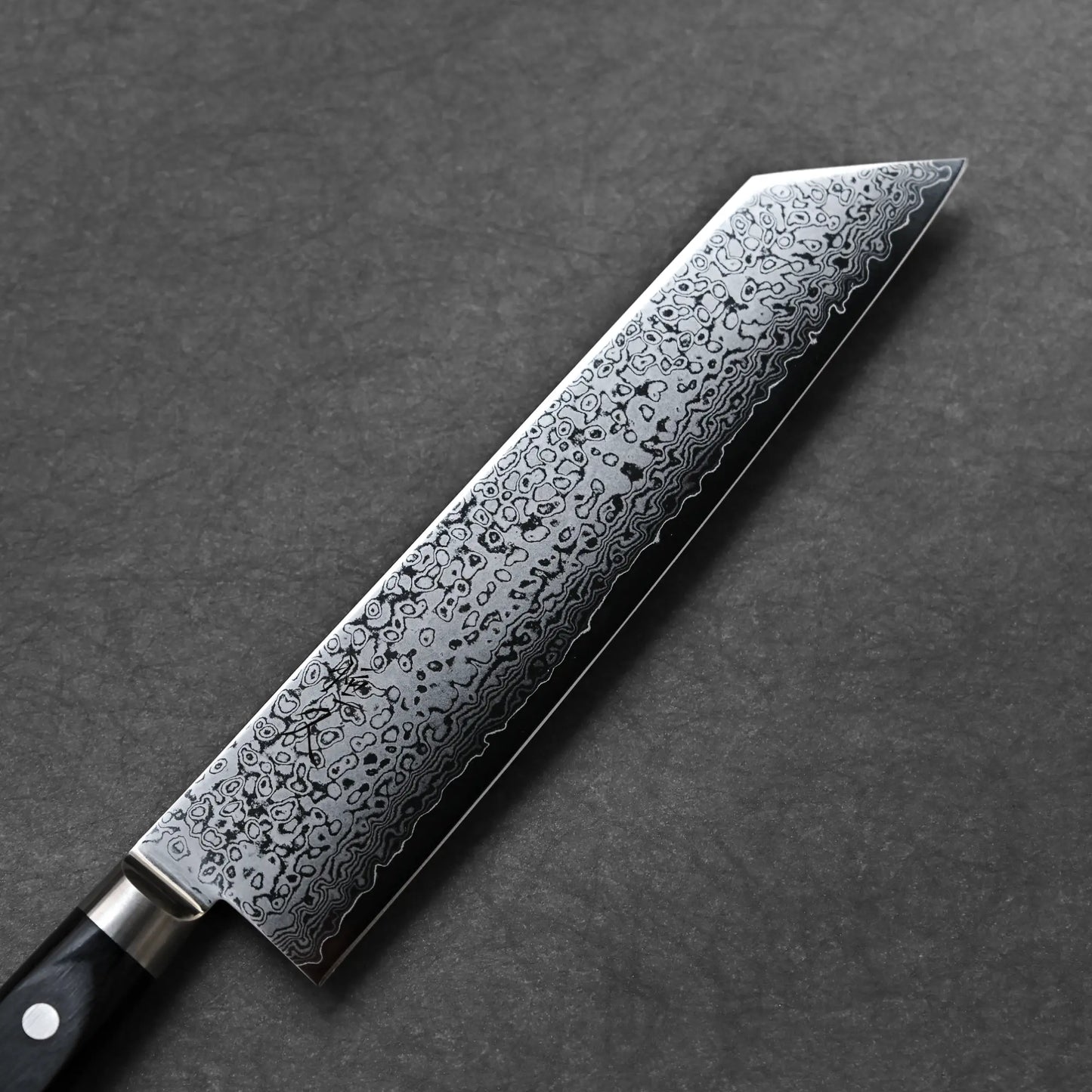 Tsunehisa knife damascus VG10 210mm kiritsuke gyuto main side view