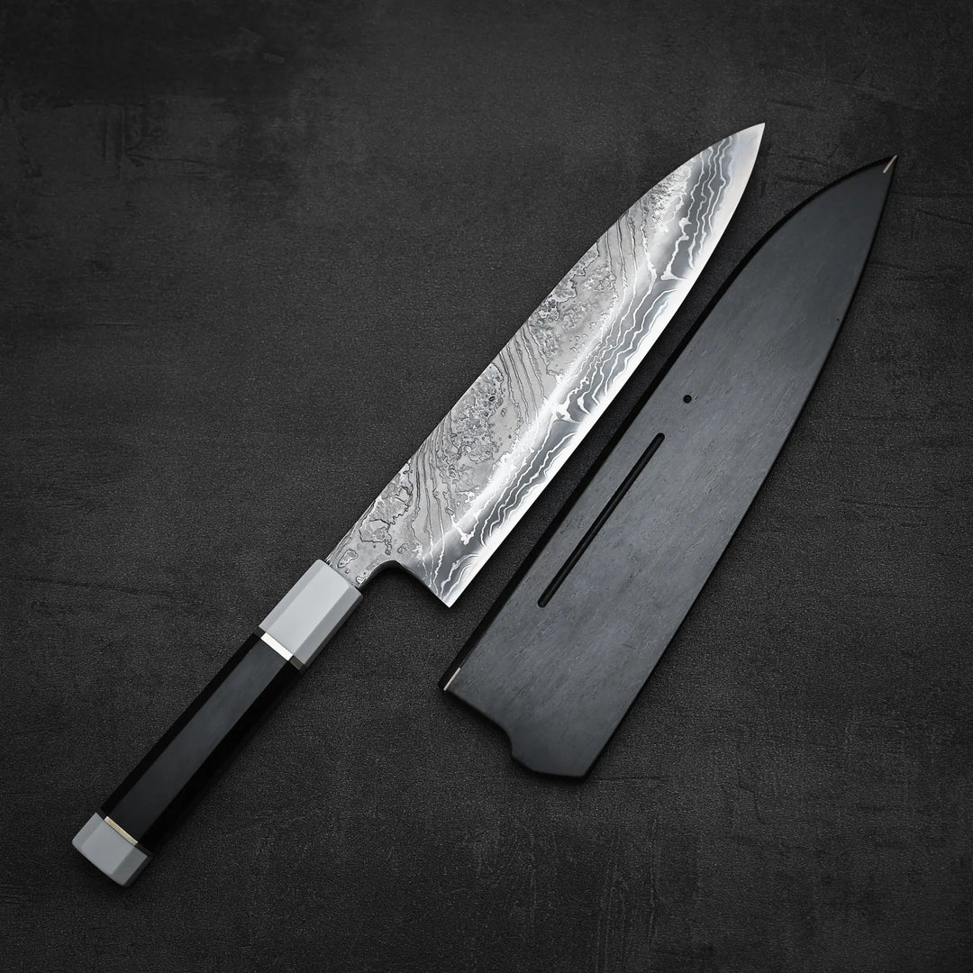 Yoshihide Masuda shirogami#2 damascus gyuto 240mm (224x48