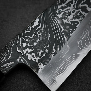 Yoshihide Masuda shirogami#2 kurouchi damascus tall gyuto 240mm
