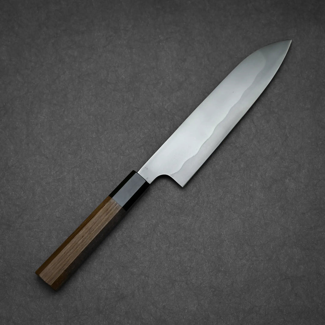 Yoshihiko Akitomo aogami#2 honyaki santoku 180mm – Zahocho Knives