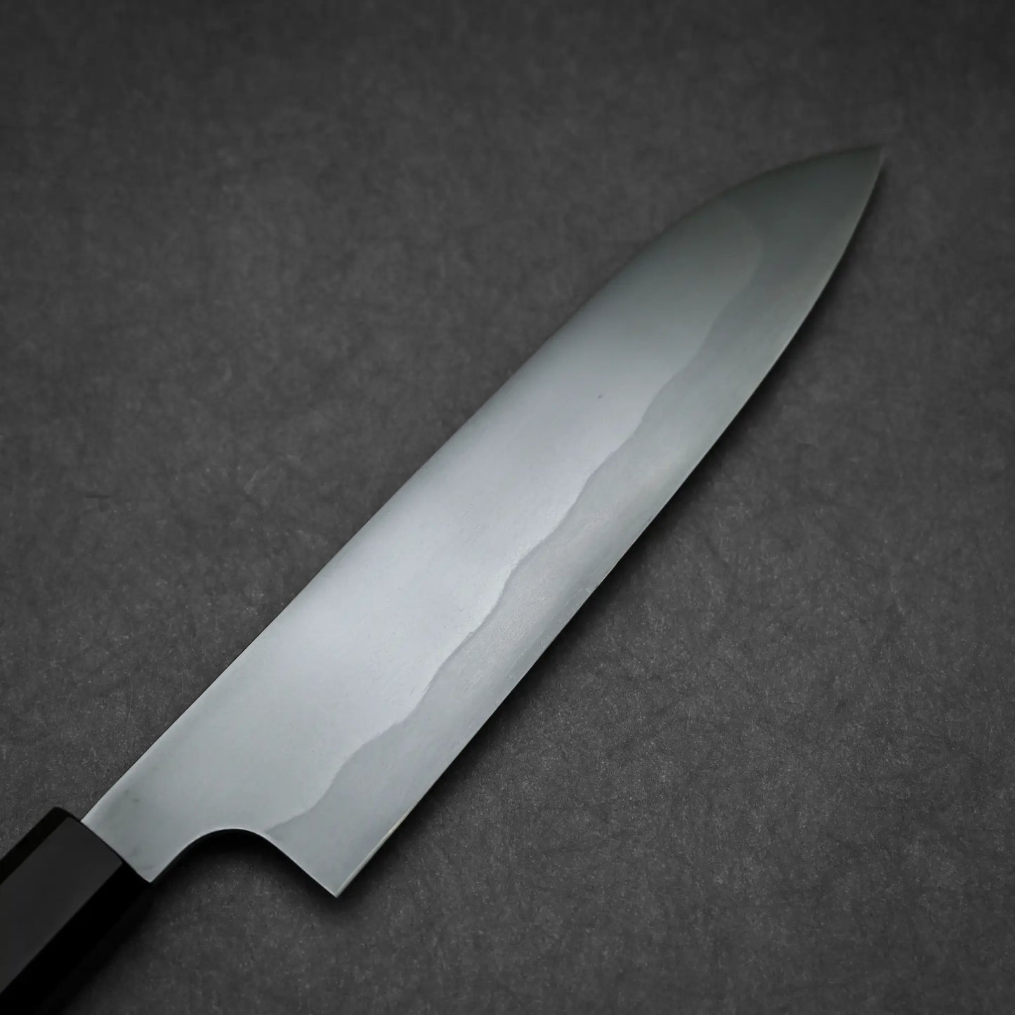 180mm Yoshihiko Akitomo knife aogami#2 honyaki santoku main side view