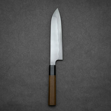 Yoshihiko Akitomo aogami#2 honyaki santoku 180mm – Zahocho Knives