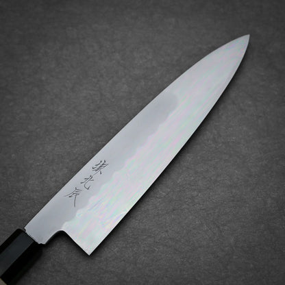 210mm Yoshikazu Ikeda shirogami#3 honyaki gyuto knife right side view