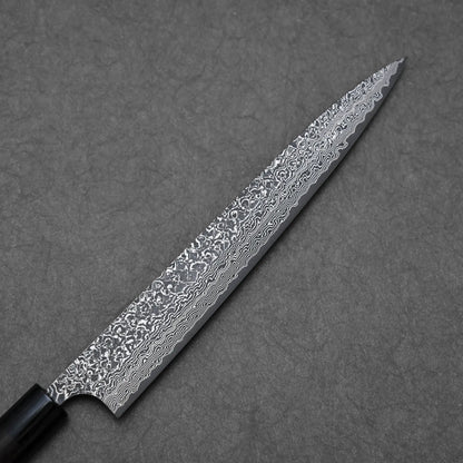 270mm Yoshimi Kato knife damascus VG10 sujihiki right side view