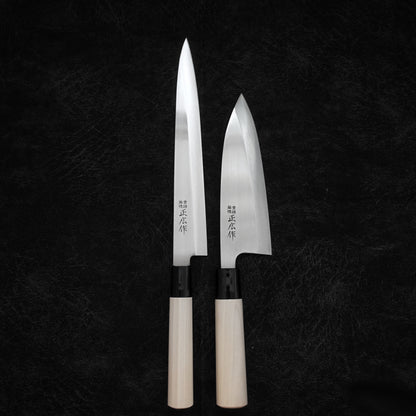 Masahiro 240mm yanagiba + Masahiro 170mm deba (combo deal) - Zahocho Japanese Knives
