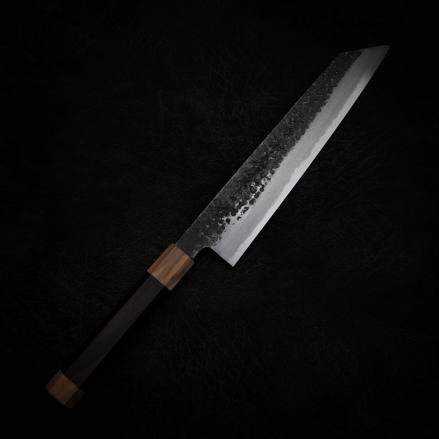 Ittosai Kotetsu tsuchime kurouchi shirogami #1 kiritsuke gyuto 240mm - Zahocho Japanese Knives