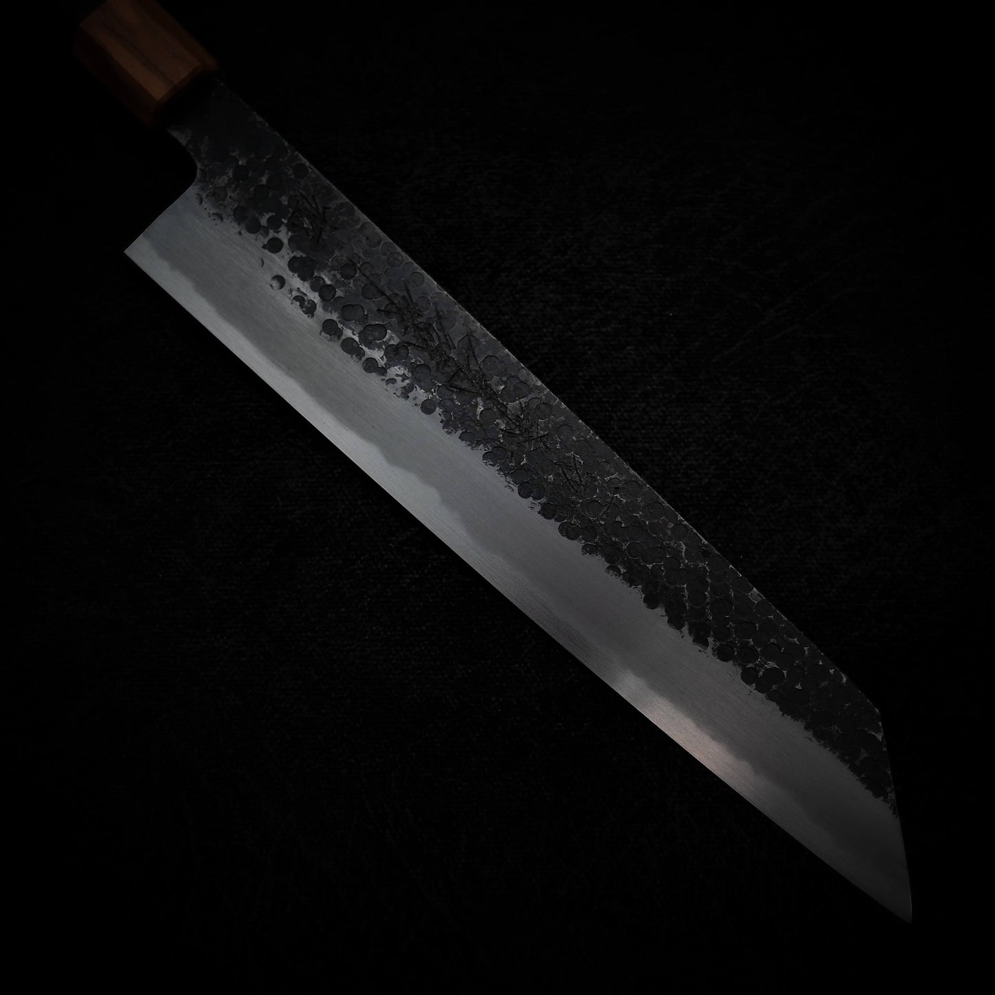 Ittosai Kotetsu tsuchime kurouchi shirogami #1 kiritsuke gyuto 240mm - Zahocho Japanese Knives