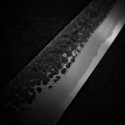 Ittosai Kotetsu tsuchime kurouchi shirogami #1 kiritsuke gyuto 240mm - Zahocho Japanese Knives