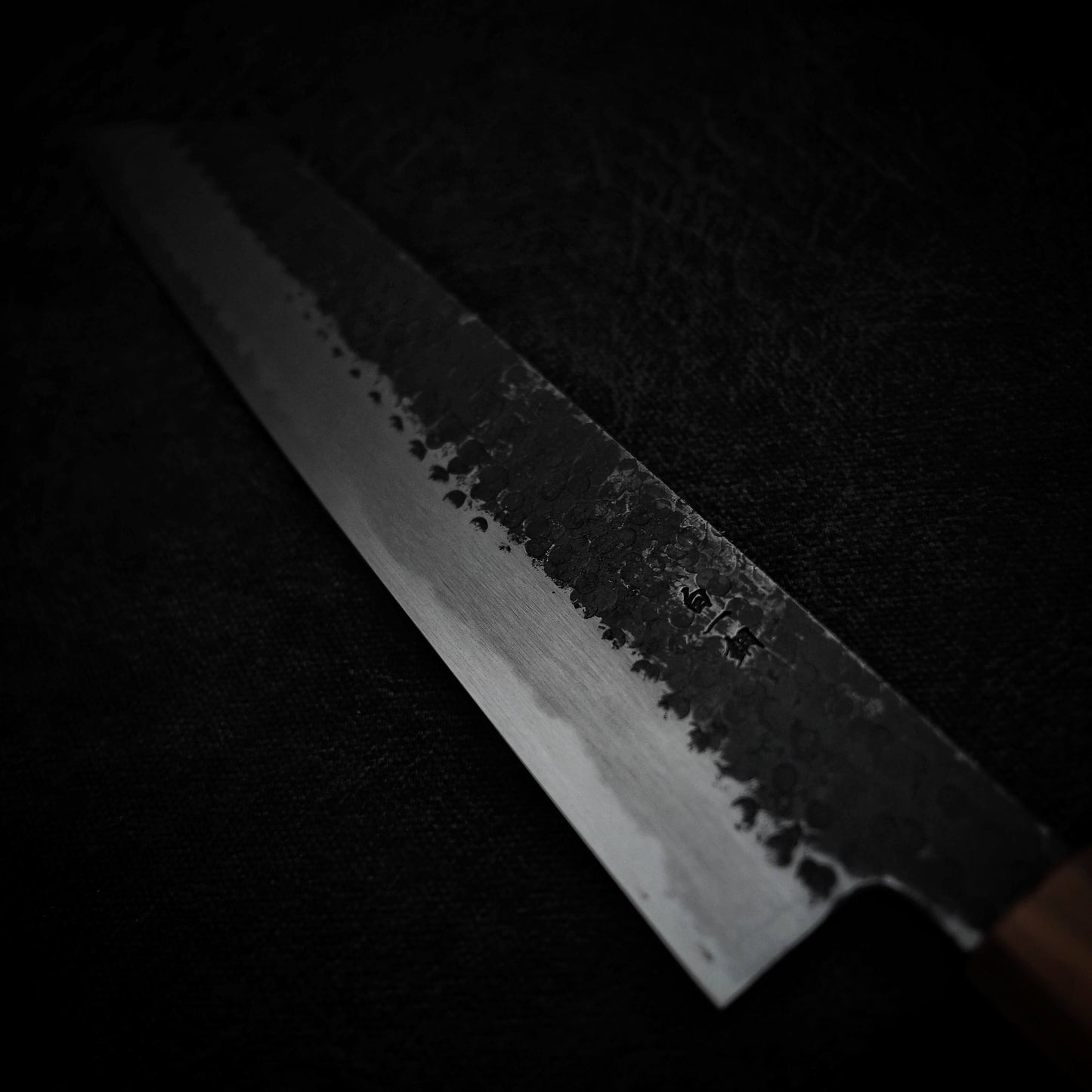 Ittosai Kotetsu tsuchime kurouchi shirogami #1 kiritsuke gyuto 240mm - Zahocho Japanese Knives