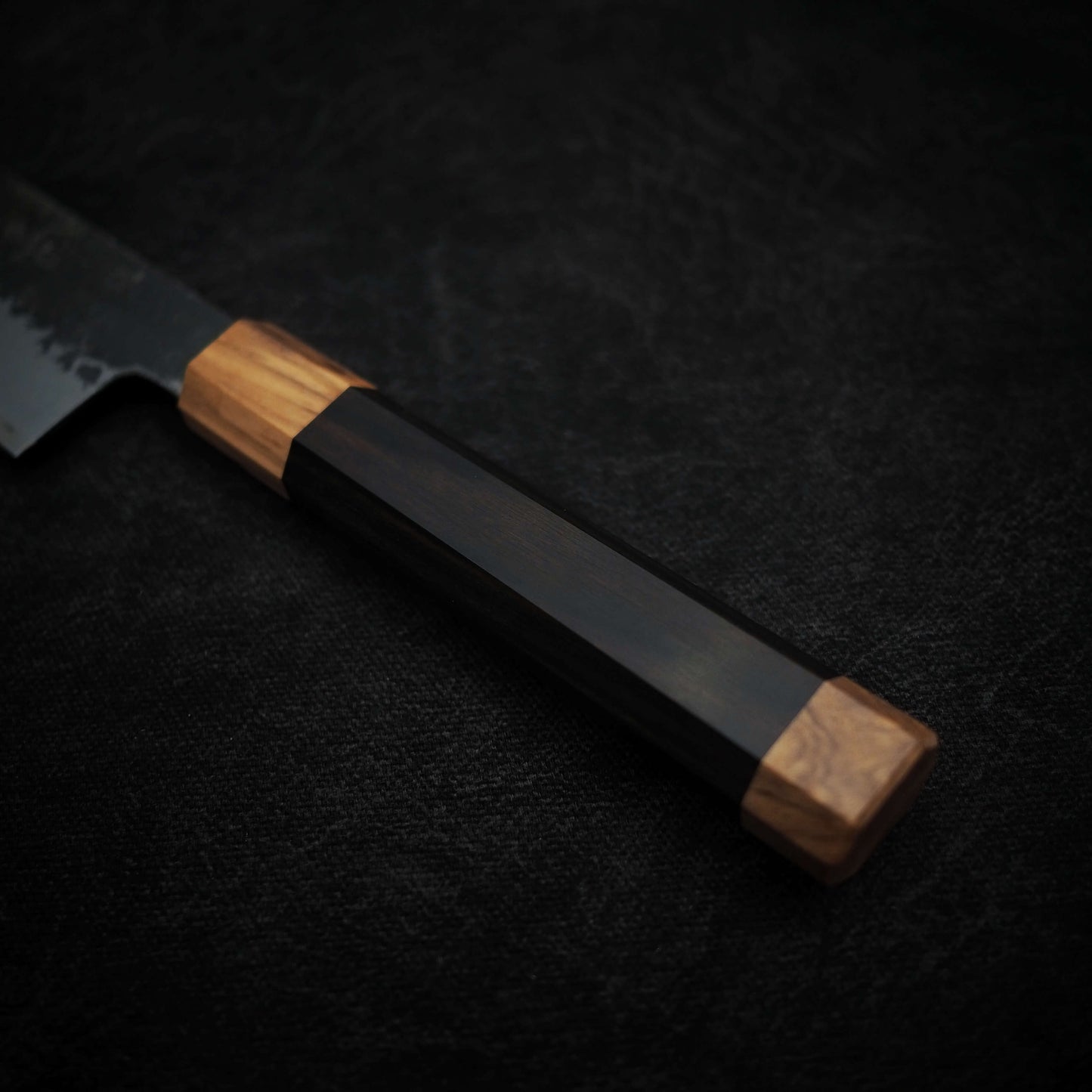 Ittosai Kotetsu tsuchime kurouchi shirogami #1 kiritsuke gyuto 240mm - Zahocho Japanese Knives