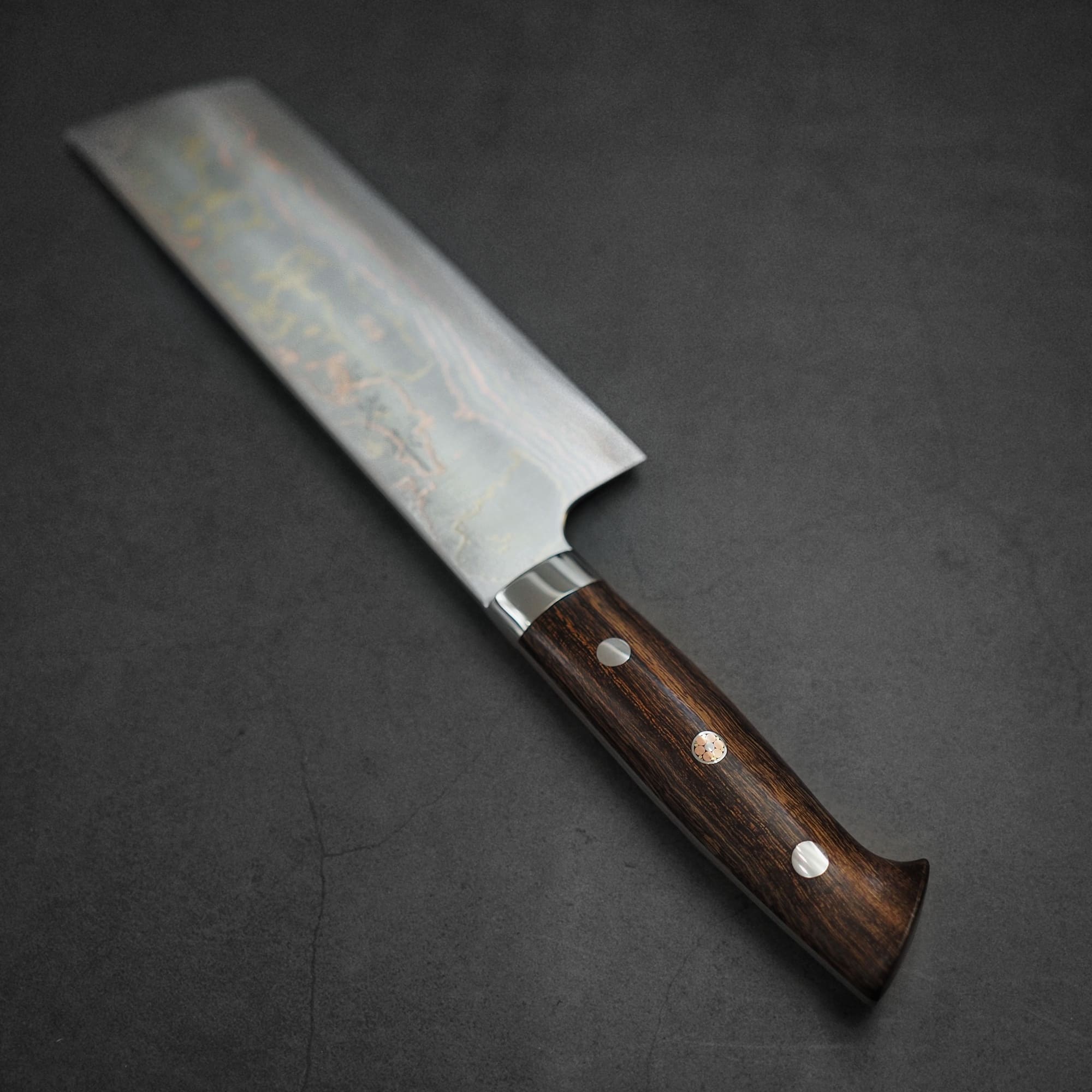 Takeshi Saji rainbow damascus aogami#2 nakiri 170mm – Zahocho