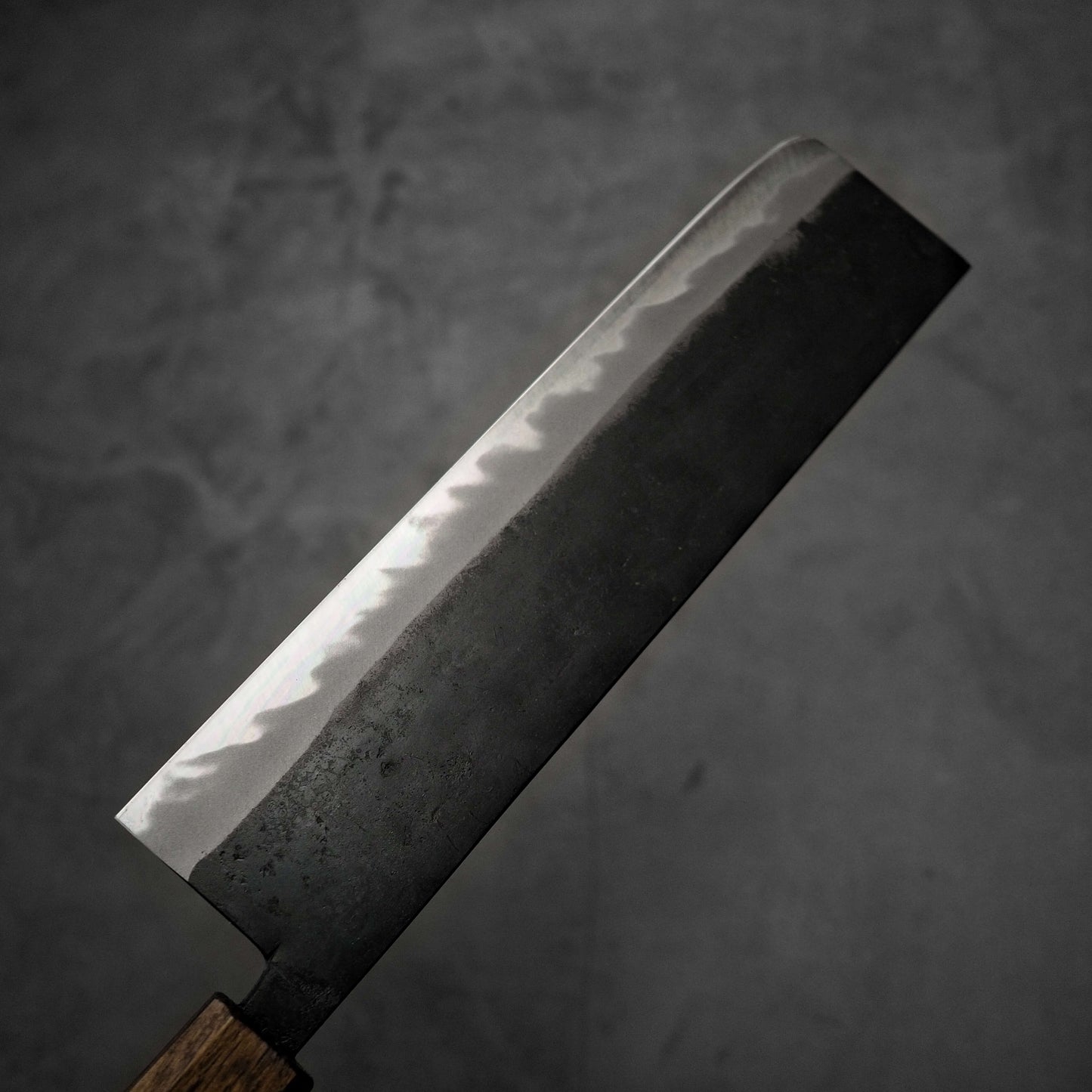 Hinokuni kurouchi shirogami#1 nakiri 210mm - Zahocho Japanese Knives
