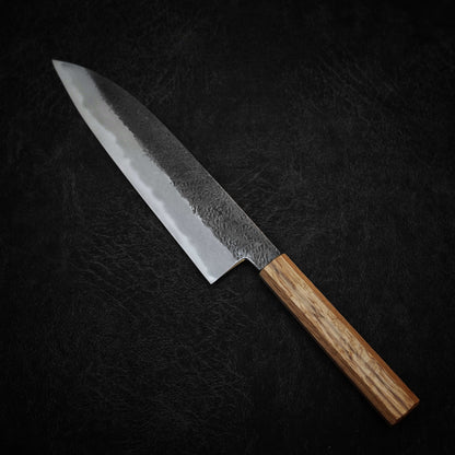 Miyazaki x Zahocho tsuchime kurouchi aogami #2 damascus 230mm gyuto - Zahocho Japanese Knives