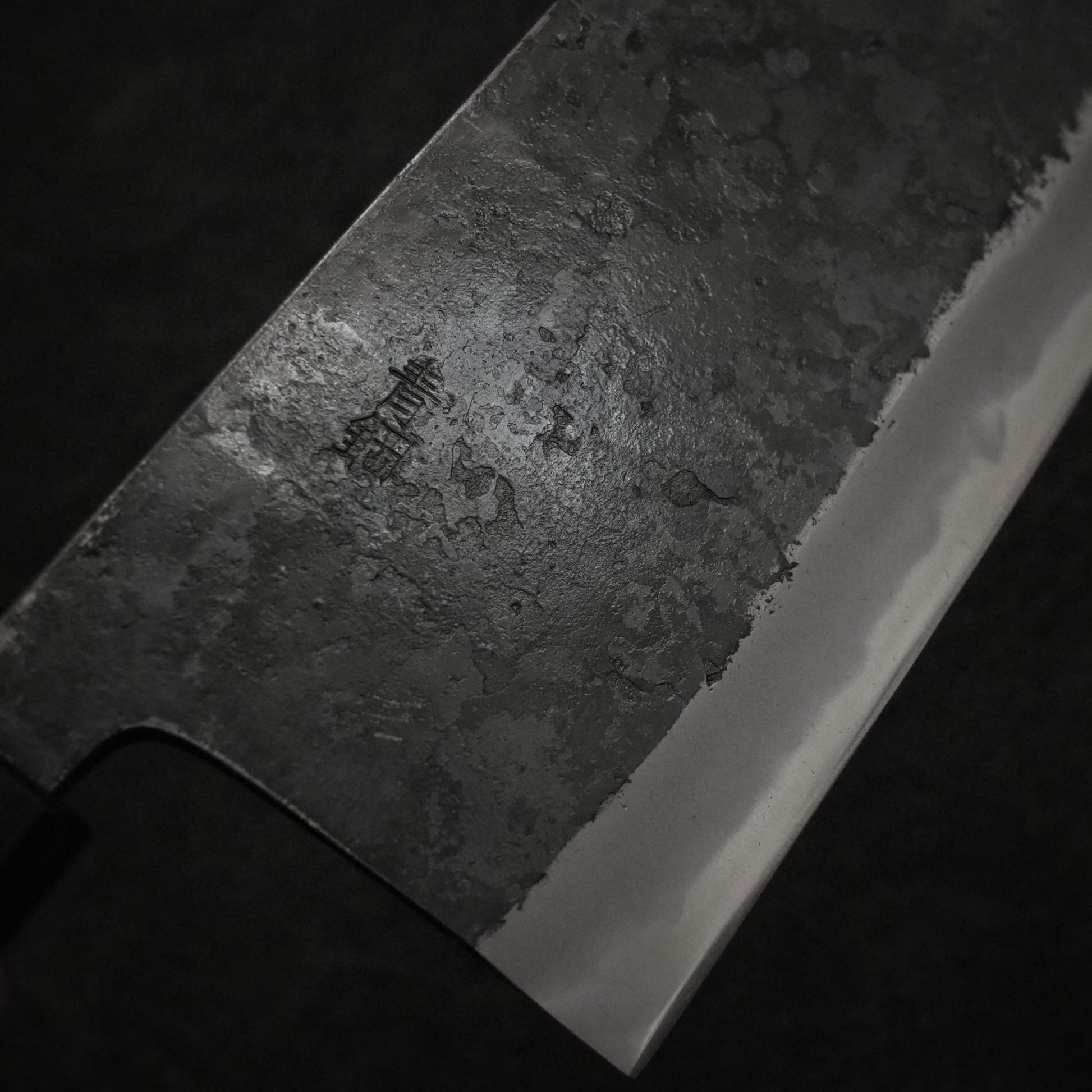 Motokyuuichi kurouchi aogami #2 200mm kiritsuke chuka bocho - Zahocho Japanese Knives