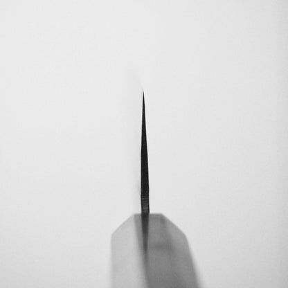 Choil shot of Murata Buho kurouchi aogami#1 funayuki knife