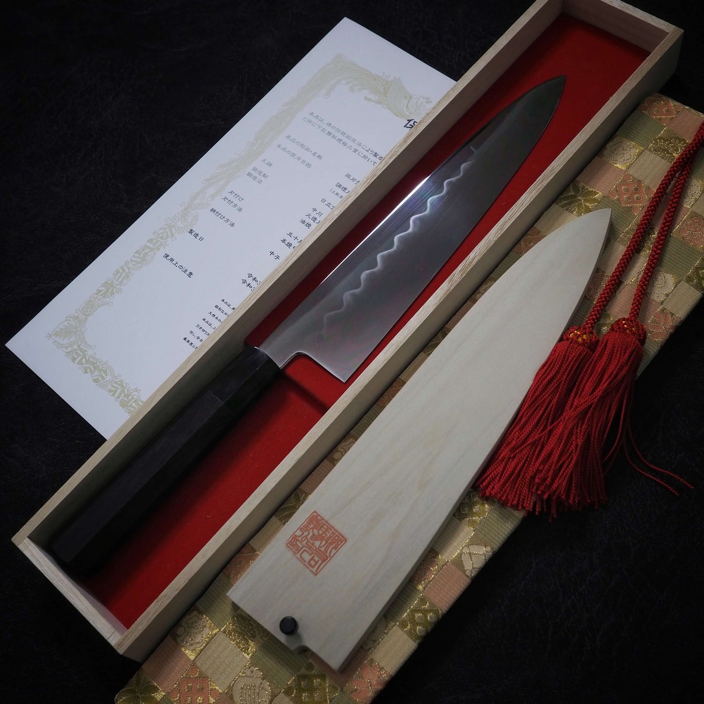 Nakagawa shirogami #3 240mm honyaki gyuto - Zahocho Japanese Knives
