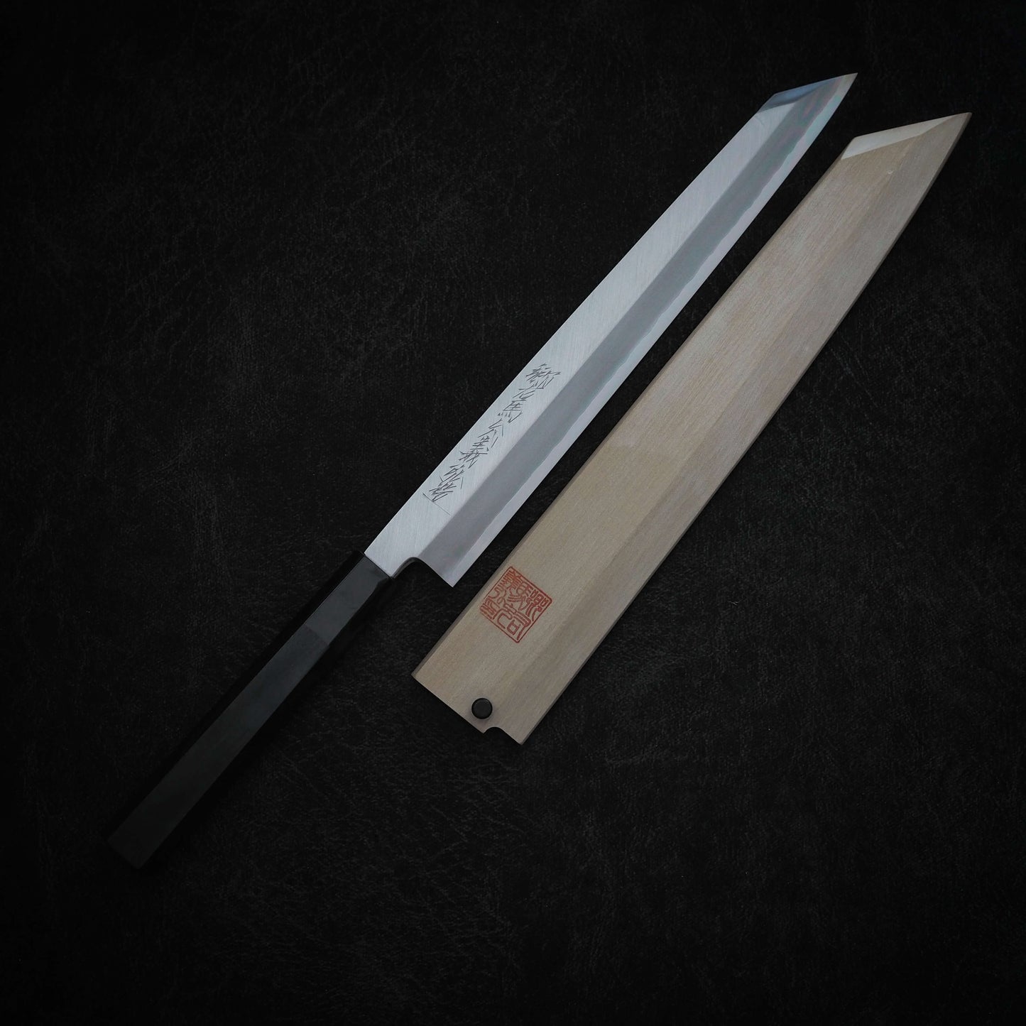 Yoshihiro-Yamatsuka ginsan 270mm kiritsuke yanagiba (with saya) - Zahocho Japanese Knives