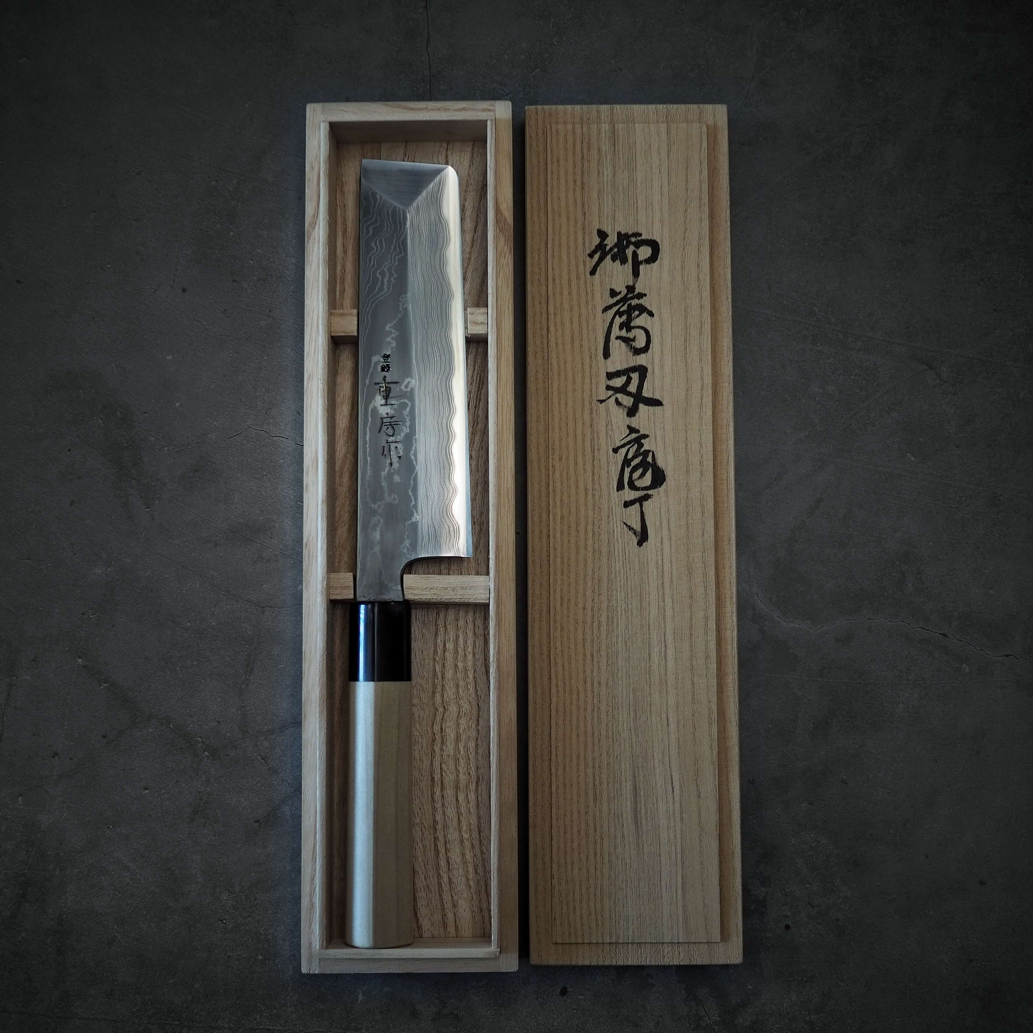 Shigefusa kitaeji usuba 180mm with kiri box | Zahocho Knives Tokyo