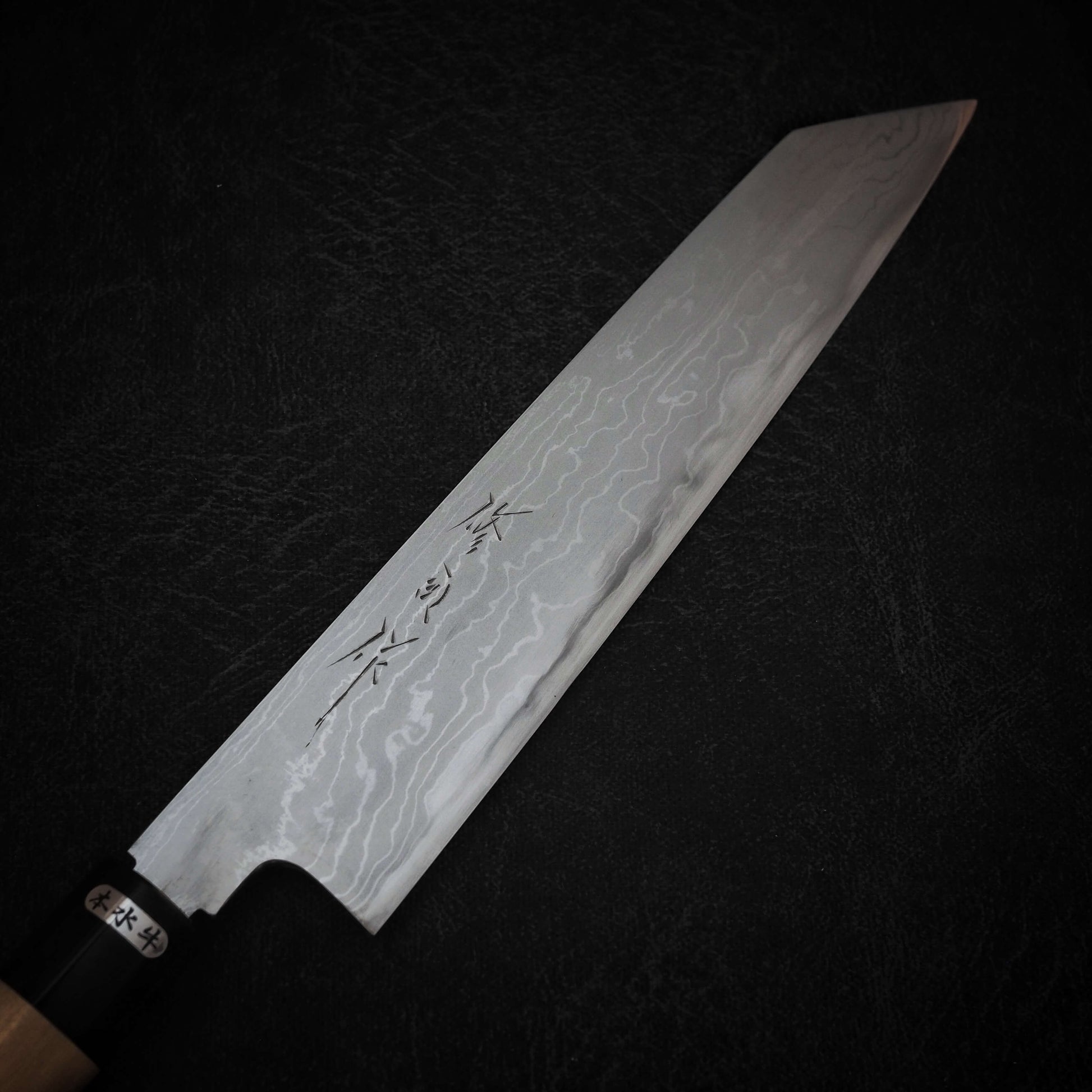 Toyama aogami #2 damascus 240mm kiritsuke gyuto - Zahocho Japanese Knives