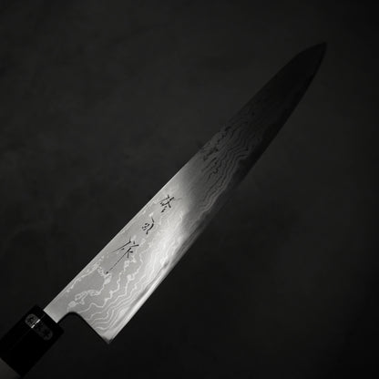 Toyama aogami #2 damascus sujihiki 270mm - Zahocho Japanese Knives